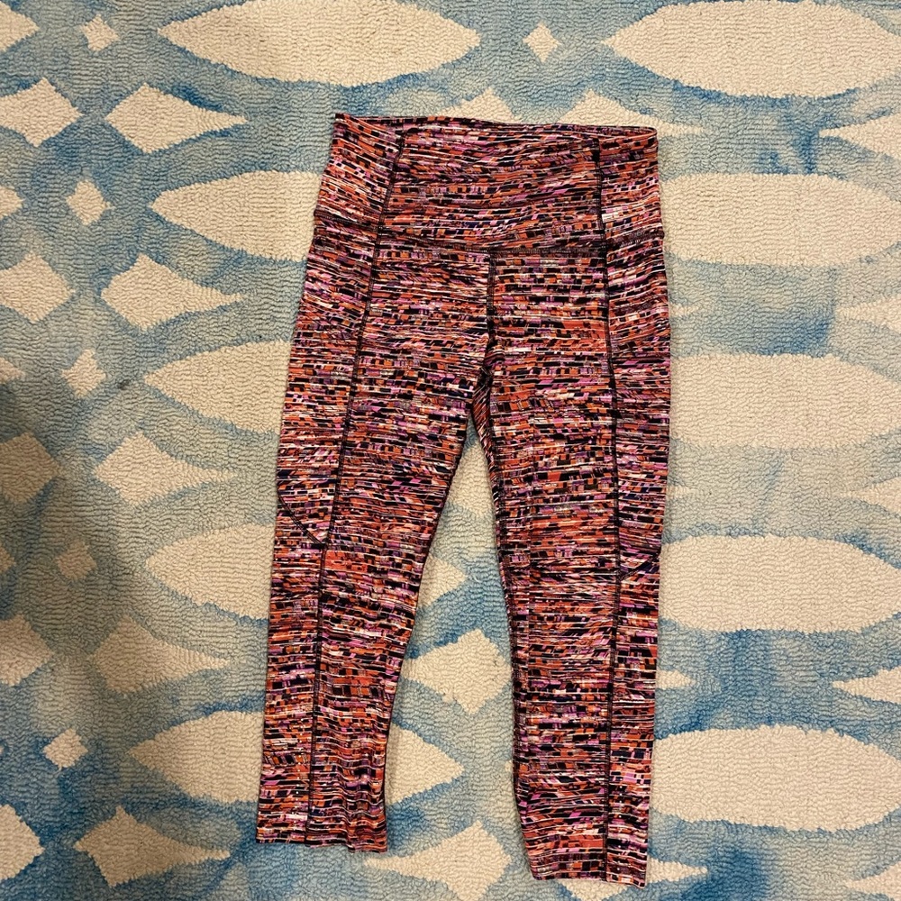 Lulu cropped printed leggings